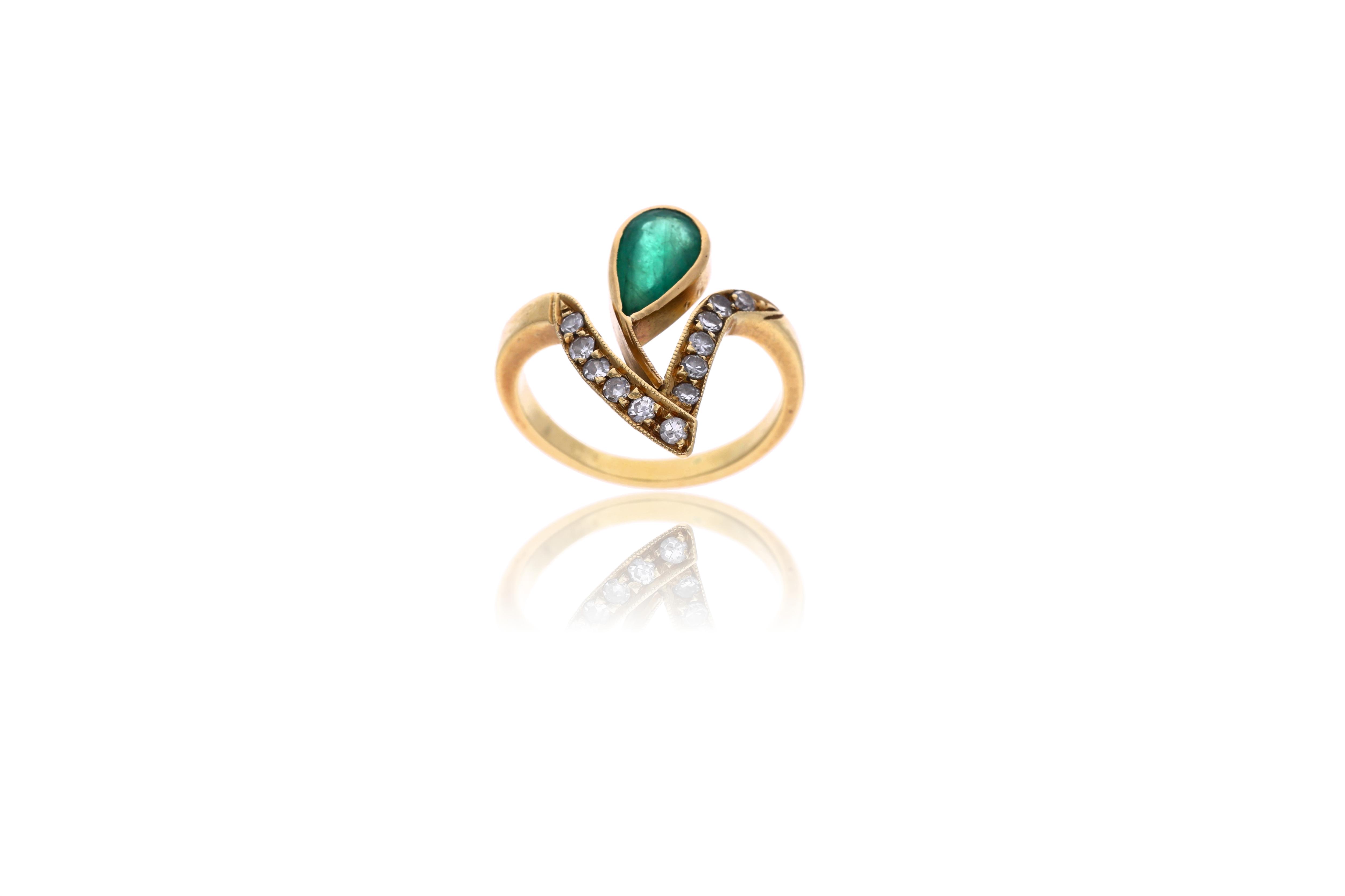 Anello con smeraldo e diamanti - Asta Preziosi