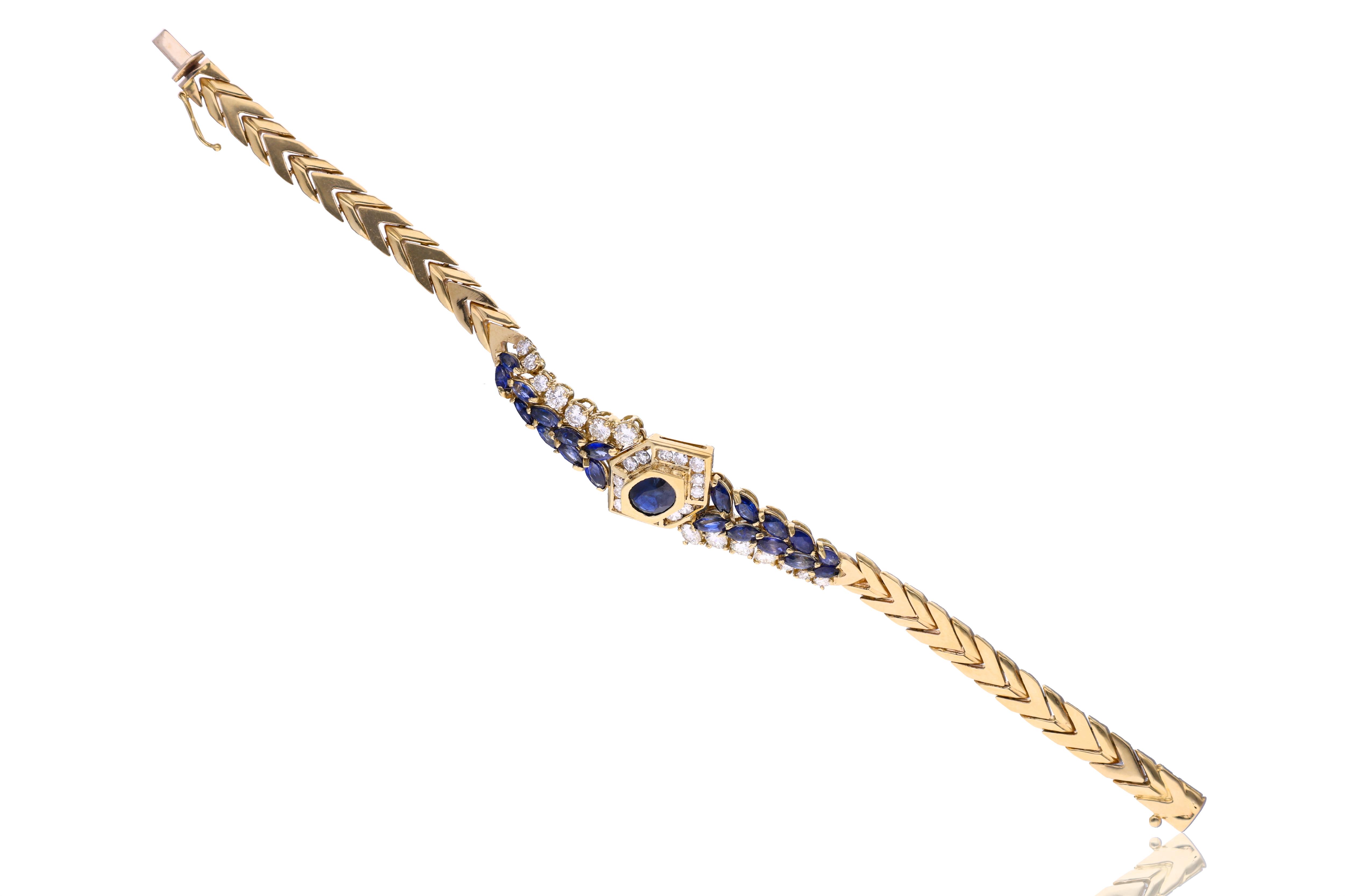 Bracciale con zaffiri e diamanti - Asta Preziosi