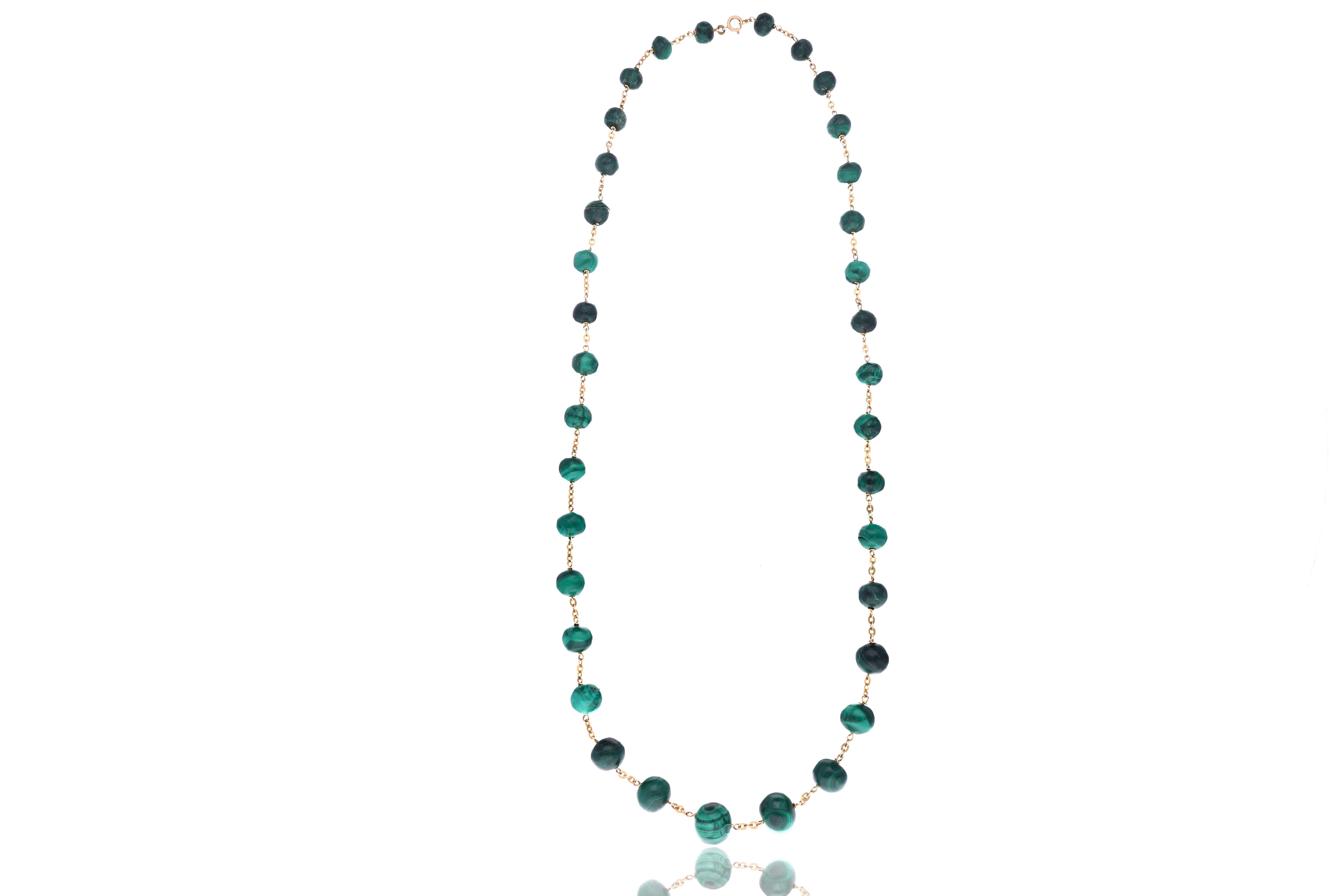 Collana con malachite - Asta Preziosi