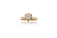 Anello con diamante - Asta Tesoro