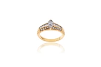 Anello con diamanti - Asta Tesoro