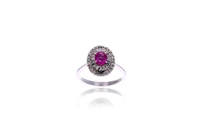 Anello con rubino e diamanti - Asta Tesoro Anello con rubino e diamanti - Asta Tesoro