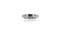 Anello con zaffiri e diamanti - Asta Tesoro