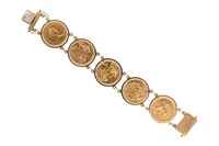 Bracciale con cinque sterine - Asta Tesoro Bracciale con cinque sterine - Asta Tesoro