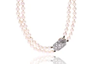 Collana di perle coltivate e diamanti - Asta Tesoro Collana di perle coltivate e diamanti - Asta Tesoro