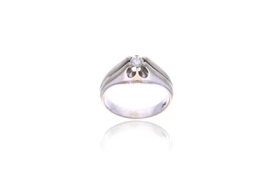 Anello con diamante - Asta Tesoro