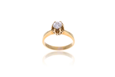 Anello con diamante - Asta Tesoro