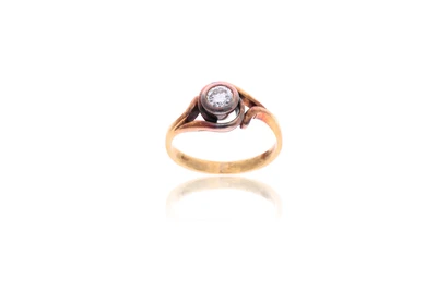 Anello con diamante - Asta Tesoro