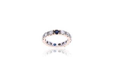 Anello con zaffiri e diamanti - Asta Tesoro