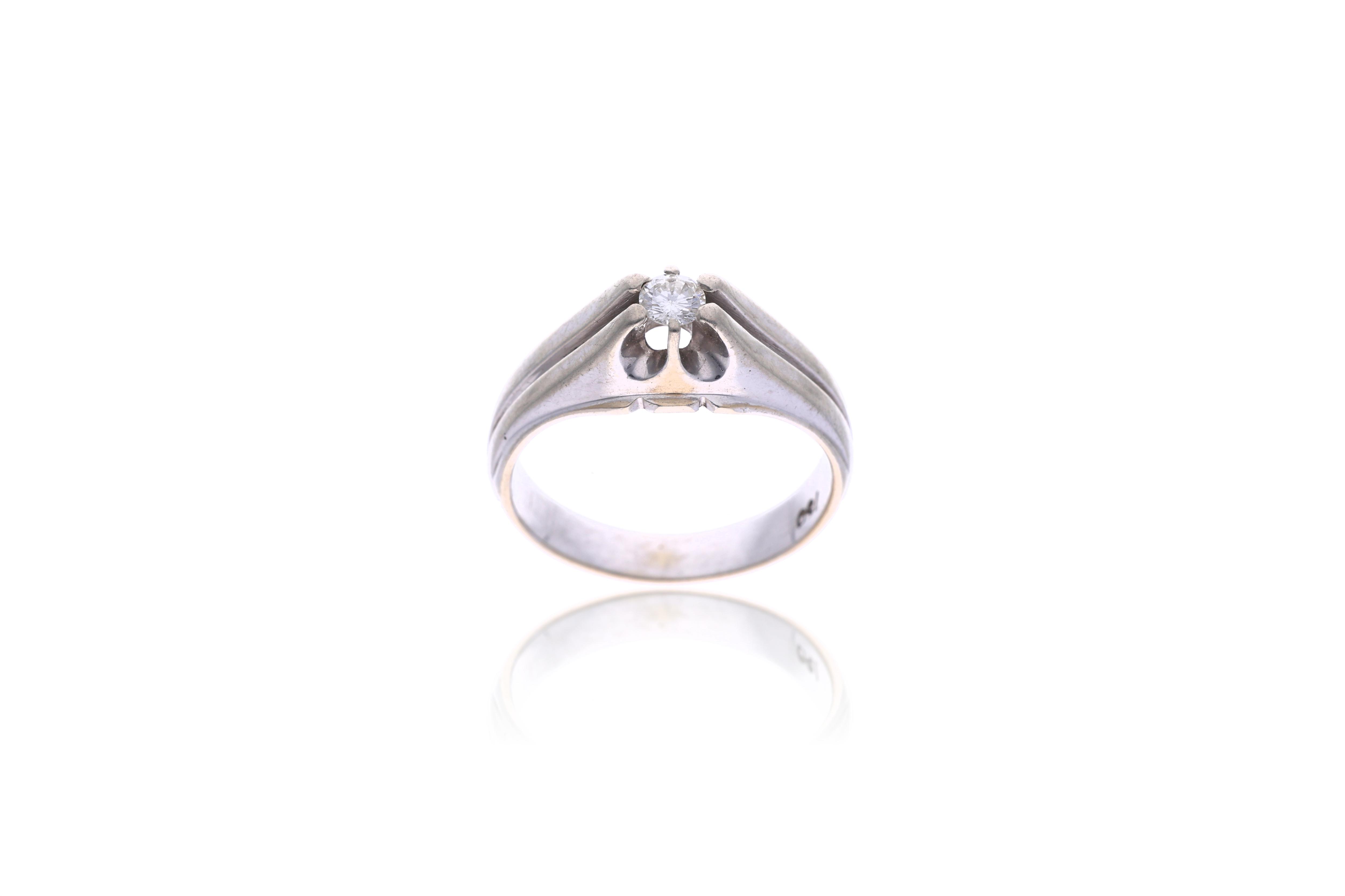 Anello con diamante - Asta Tesoro