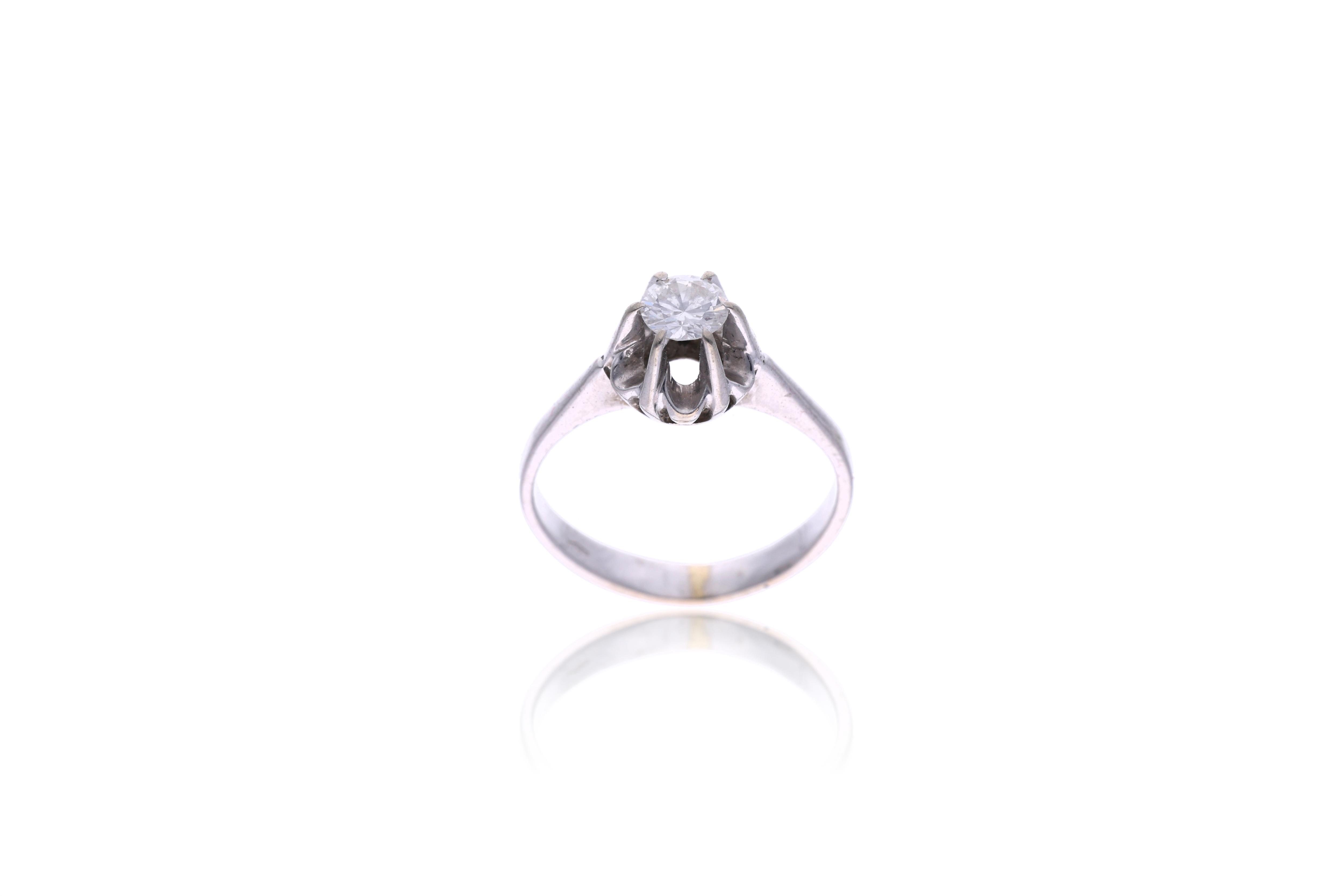 Anello con diamante - Asta Tesoro