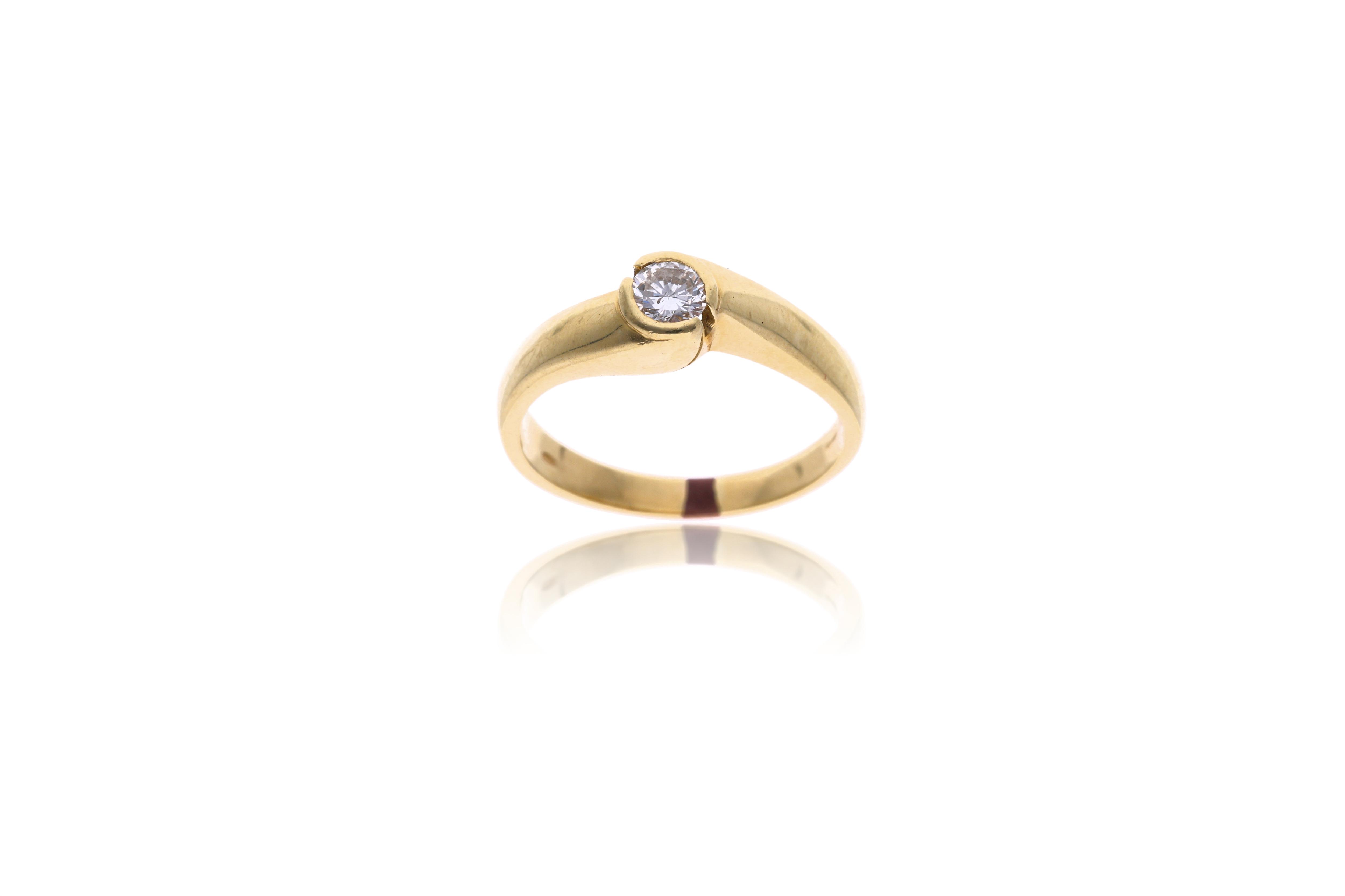Anello con diamante - Asta Tesoro