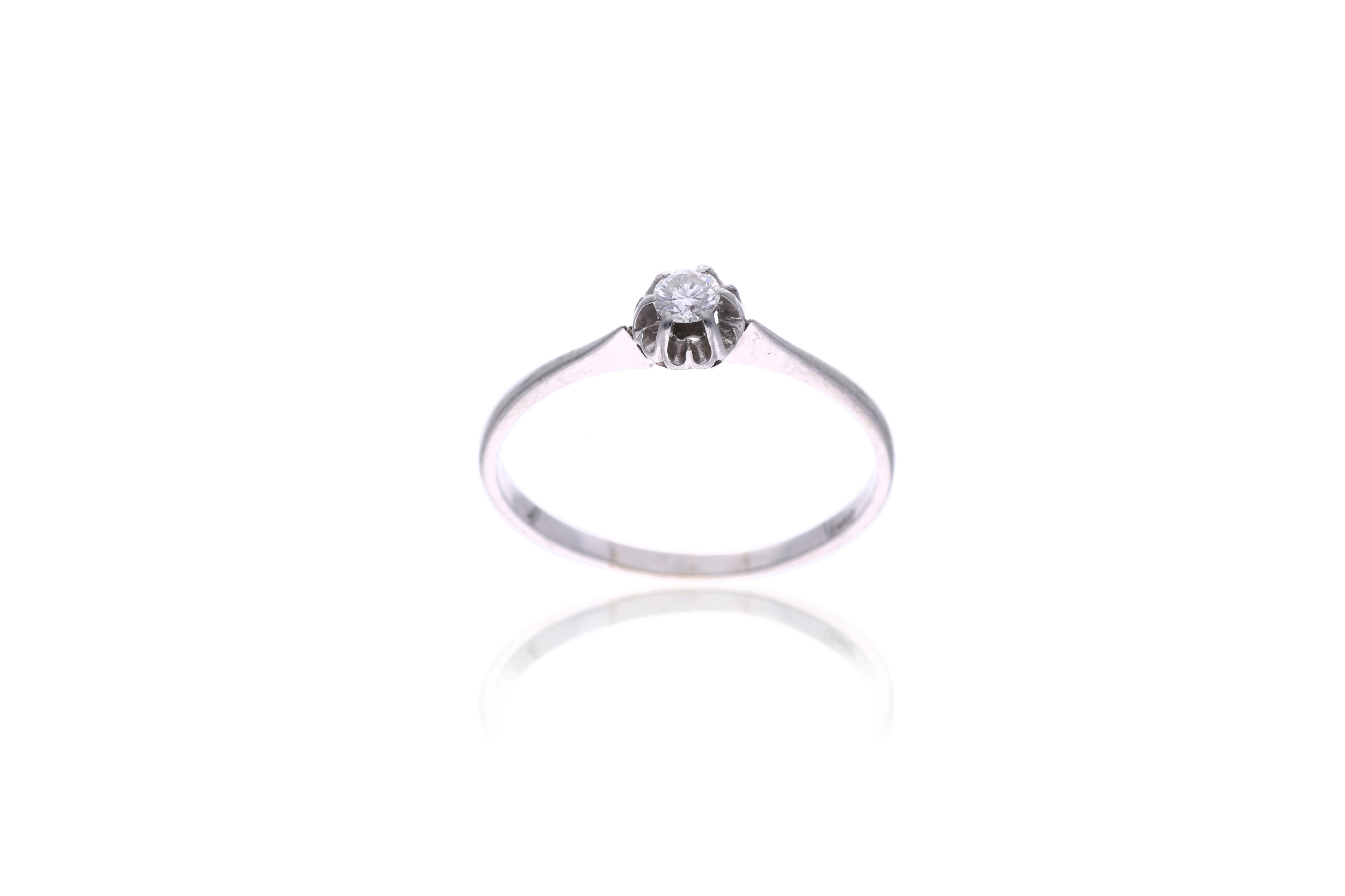 Anello con diamante - Asta Tesoro