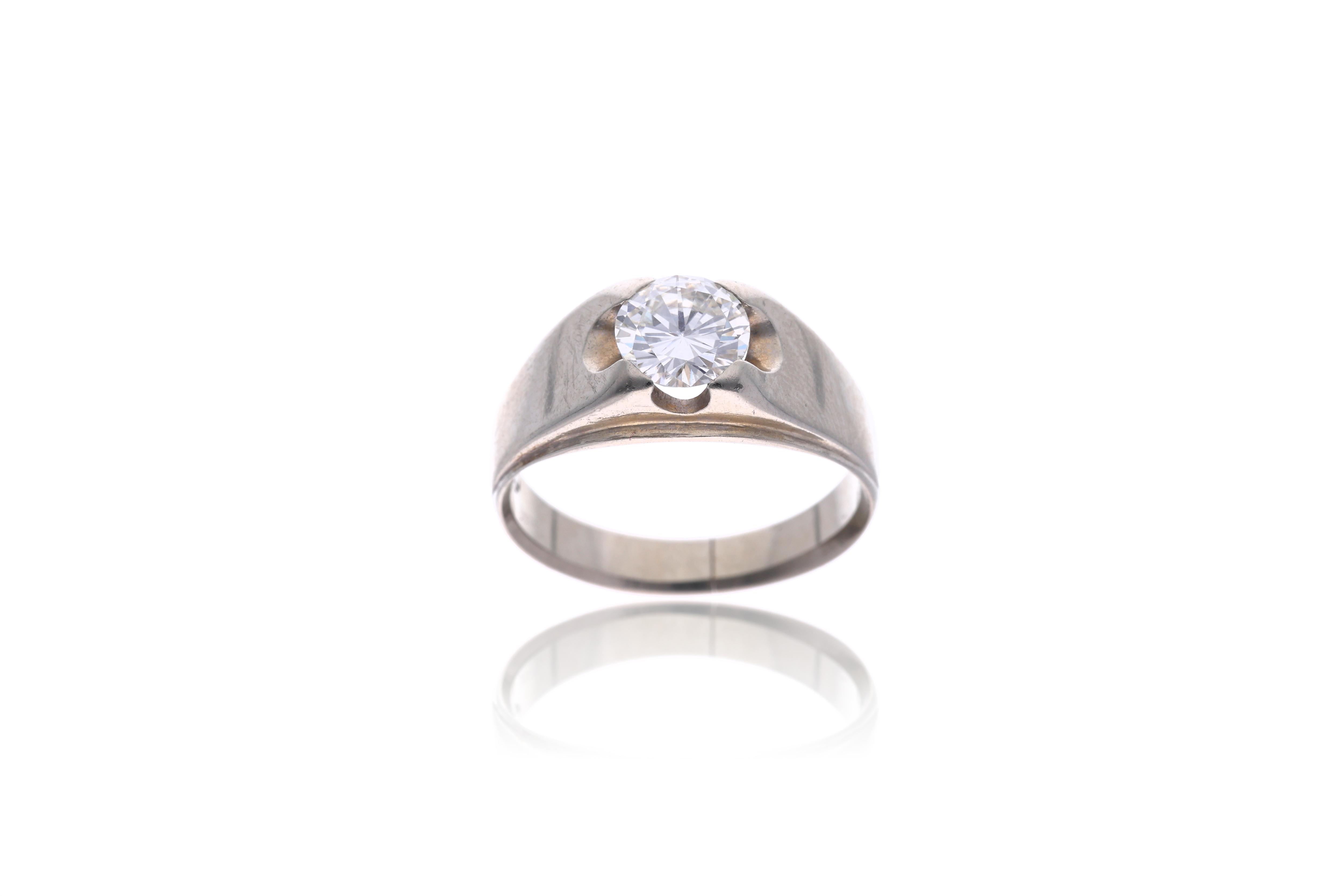 Anello con diamante - Asta Tesoro