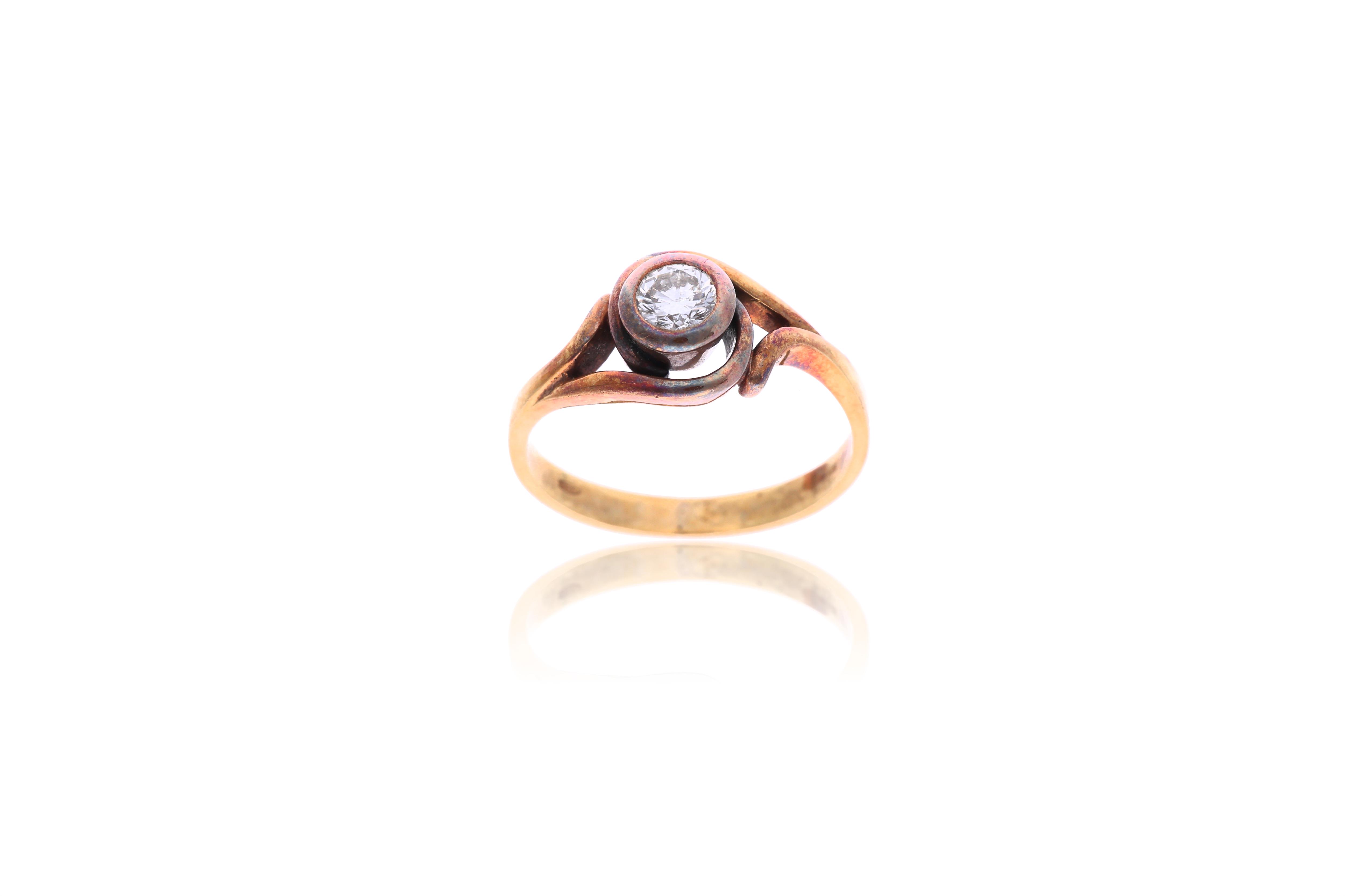 Anello con diamante - Asta Tesoro