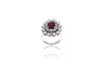 Anello con diamanti e pietra - Asta Preziosi Anello con diamanti e pietra - Asta Preziosi