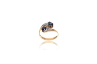 Anello con diamanti e zaffiri - Asta Preziosi Anello con diamanti e zaffiri - Asta Preziosi