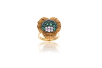 Anello con smeraldi e diamanti - Asta Preziosi Anello con smeraldi e diamanti - Asta Preziosi