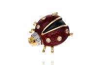 Spilla a forma di coccinella con smalto e diamanti - Asta Preziosi Spilla a forma di coccinella con smalto e diamanti - Asta Preziosi