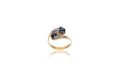 Anello con diamanti e zaffiri - Asta Preziosi Anello con diamanti e zaffiri - Asta Preziosi