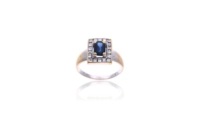 Anello con diamanti e zaffiro - Asta Preziosi Anello con diamanti e zaffiro - Asta Preziosi