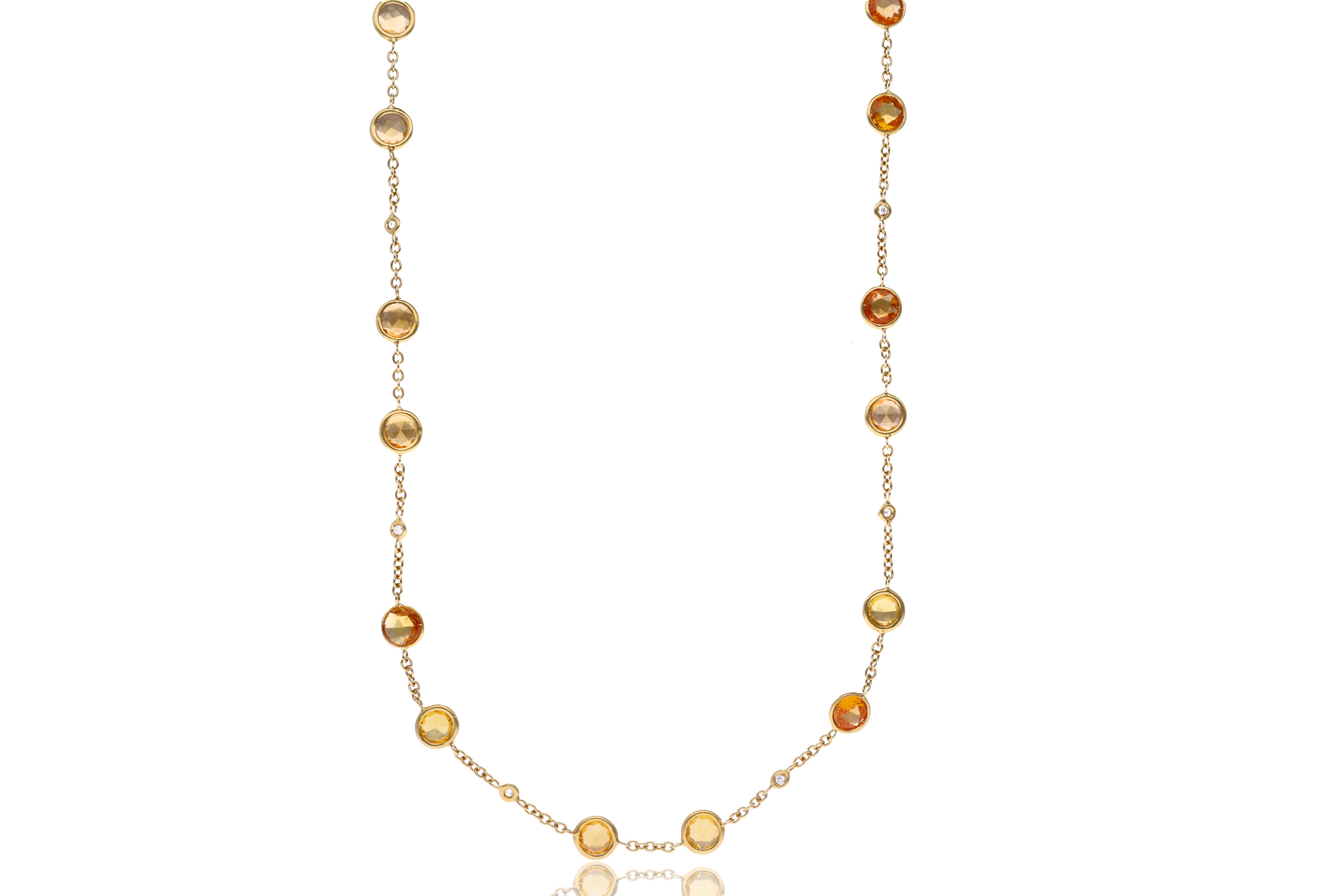 Adamas collana con diamanti granati e pietre - Asta Preziosi