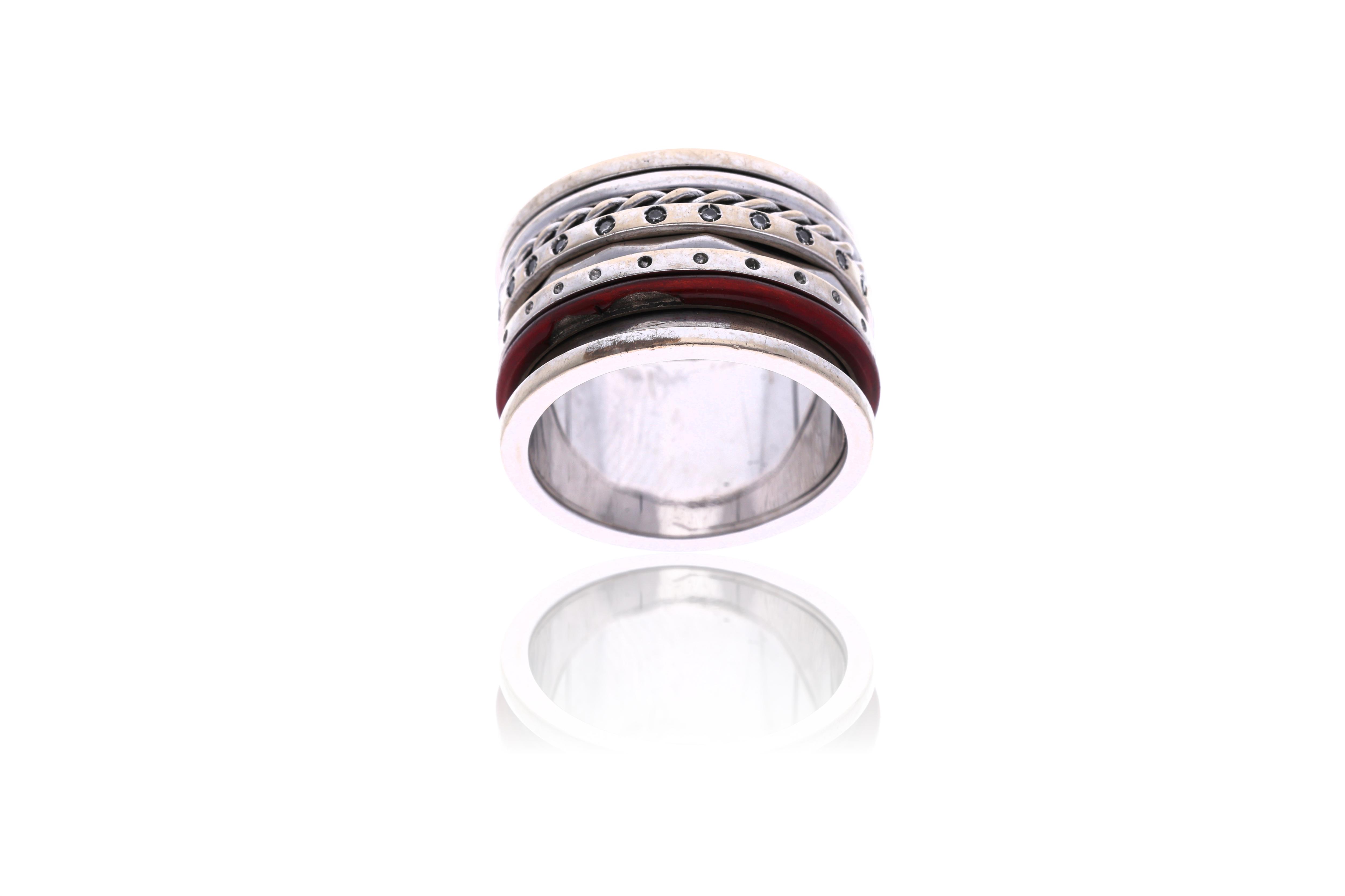 Anello a binario con diamanti - Asta Preziosi