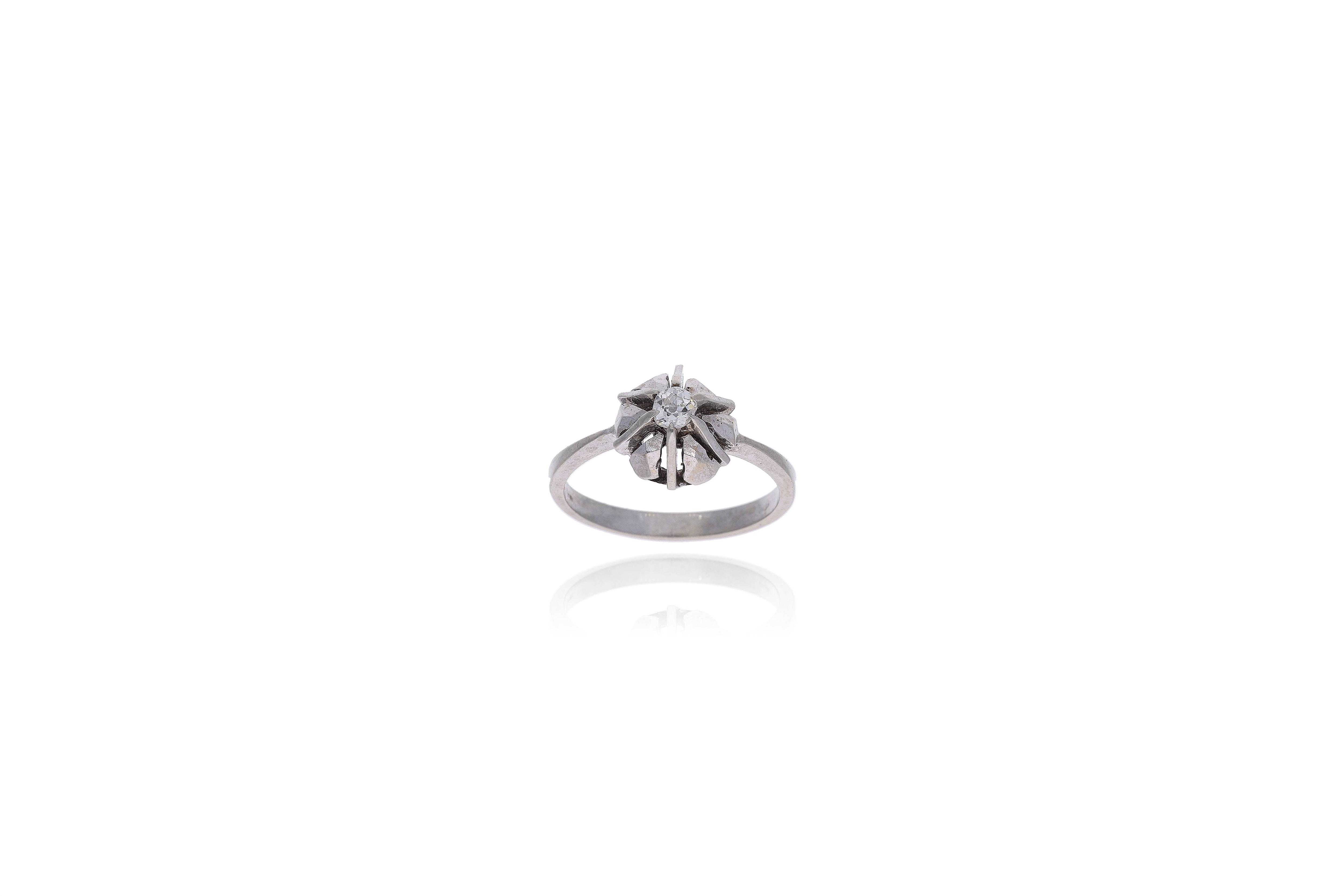 Anello con diamante - Asta Preziosi