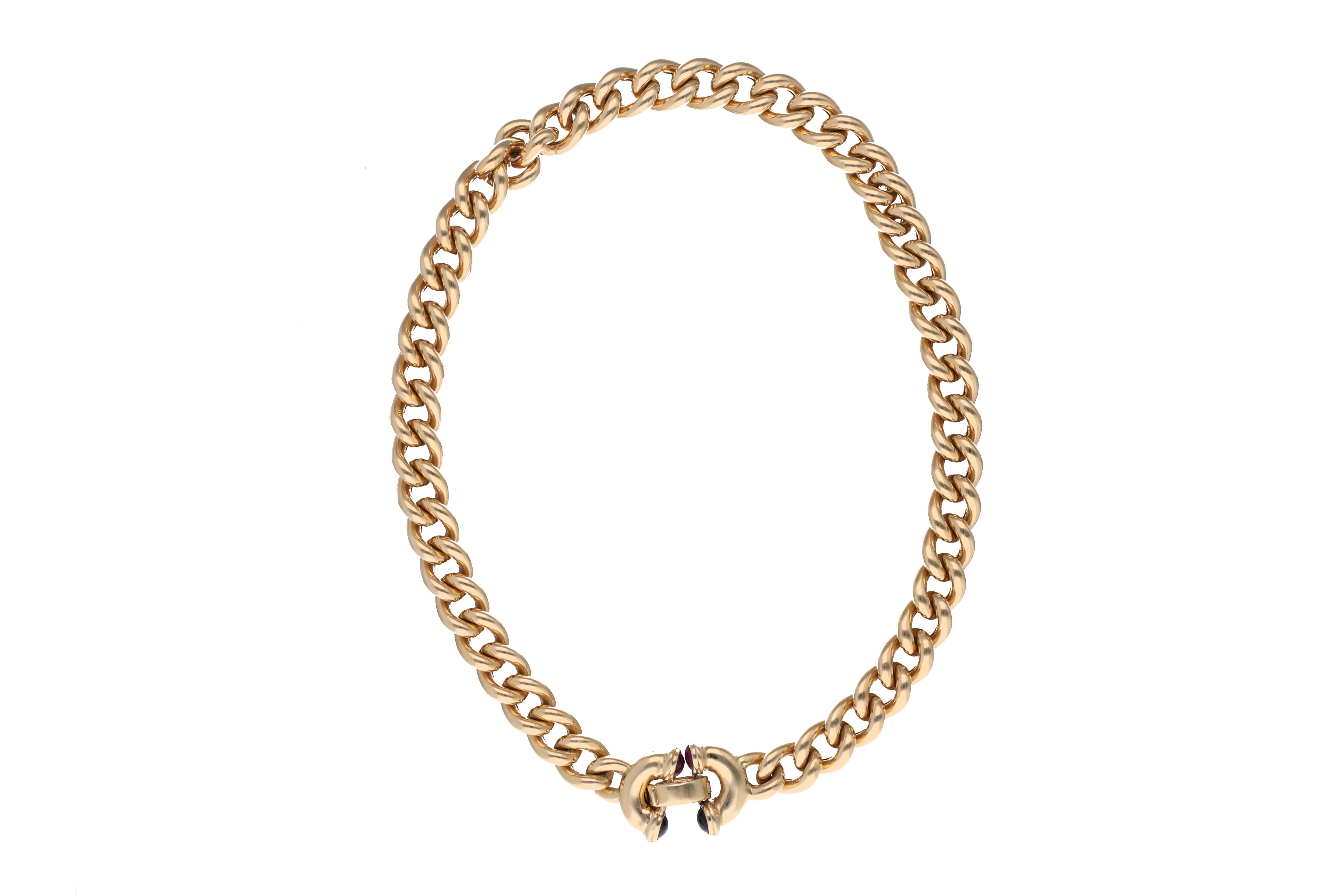 Collana con rubini e zaffiri cabochon - Asta Preziosi