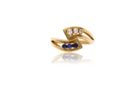 Anello, con diamanti e pietre, in oro 750 - Asta Preziosi Anello, con diamanti e pietre, in oro 750 - Asta Preziosi