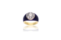 Anello con diamanti e smalto - Asta Preziosi