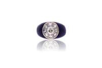 Anello con diamanti e smalto - Asta Preziosi