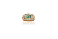 Anello con smeraldo e diamanti - Asta Preziosi