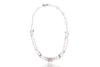 Gabriella Rivalta, collana, con diamanti, perle e smalti, in oro bianco - Asta Preziosi