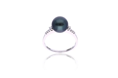 Anello con diamanti e perla Tahiti - Asta Preziosi