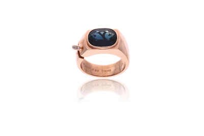 Anello con zaffiro e diamanti - Asta Preziosi
