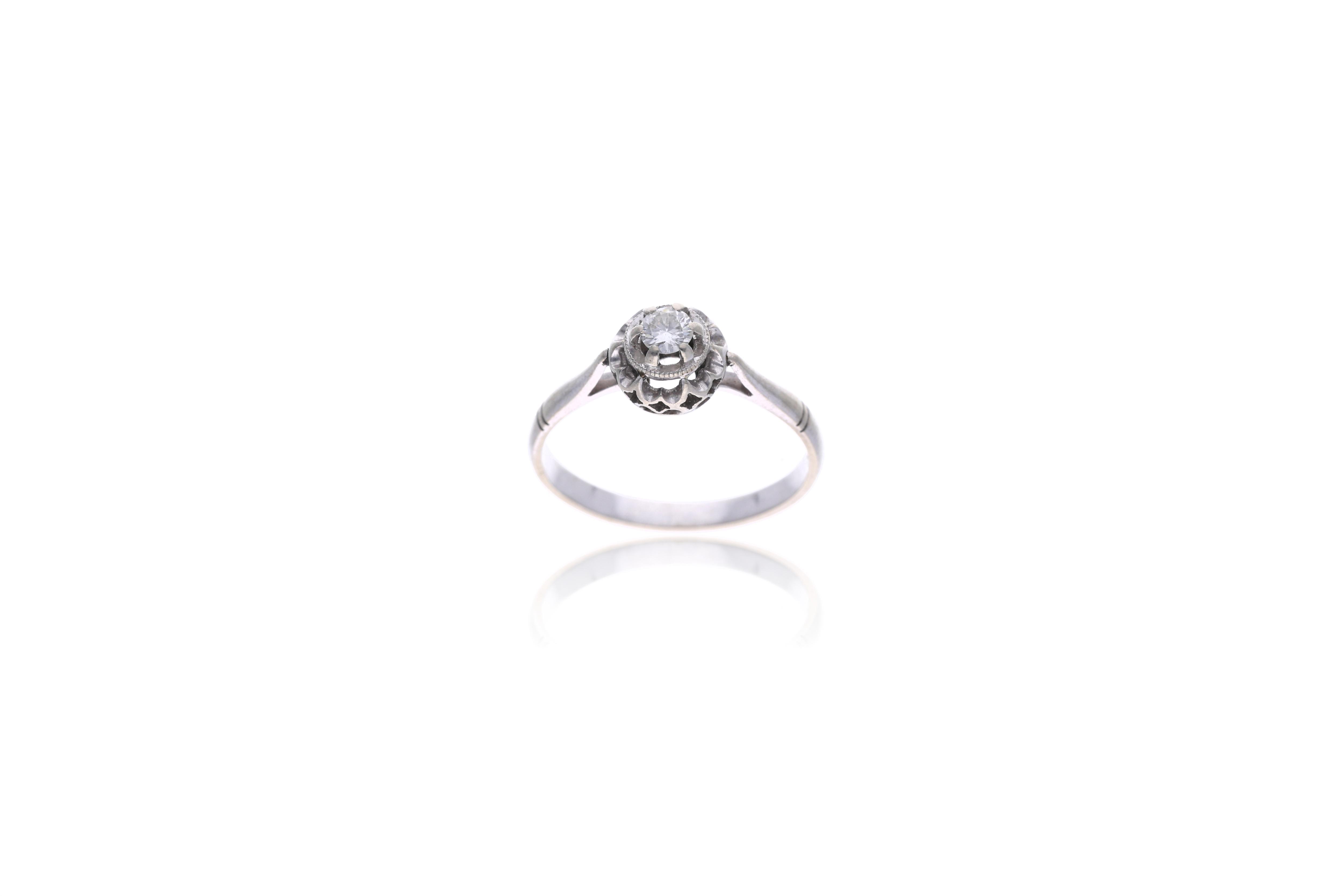 Anello con diamante - Asta Preziosi