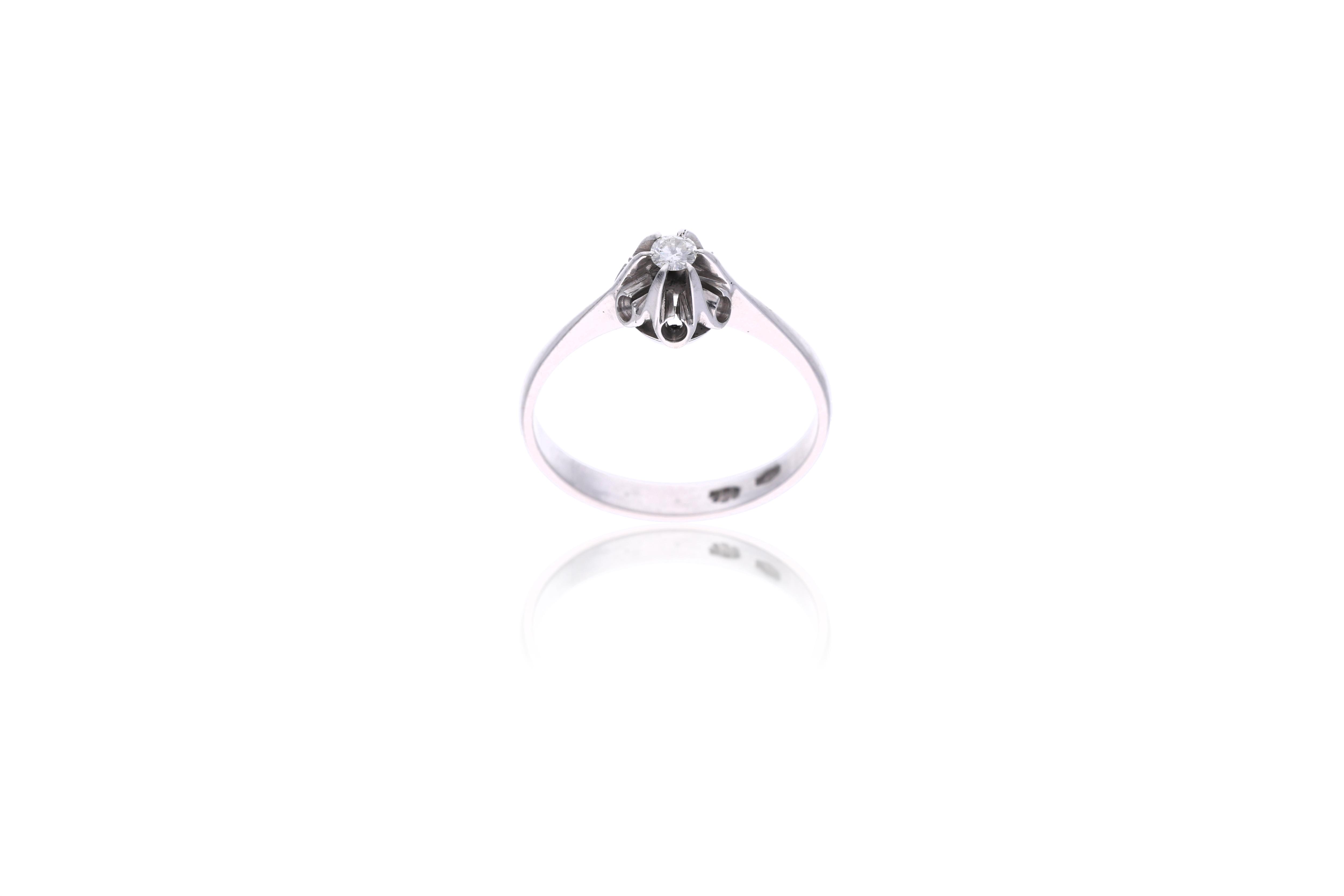 Anello con diamante - Asta Preziosi
