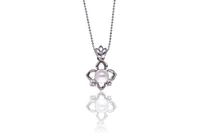 Collana e ciondolo con perla e diamanti - Asta Preziosi