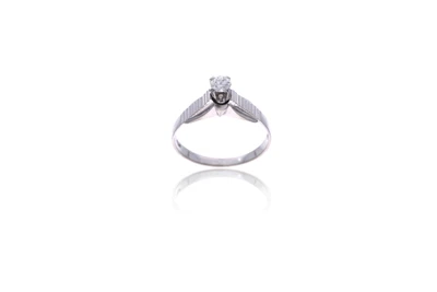 Anello con diamante - Asta Preziosi