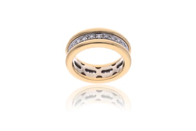 Anello con diamanti su binario mobile - Asta Preziosi Anello con diamanti su binario mobile - Asta Preziosi