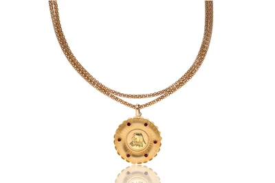 Collana con ciondolo e smalti - Asta Preziosi