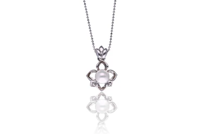 Collana e ciondolo con perla e diamanti - Asta Preziosi