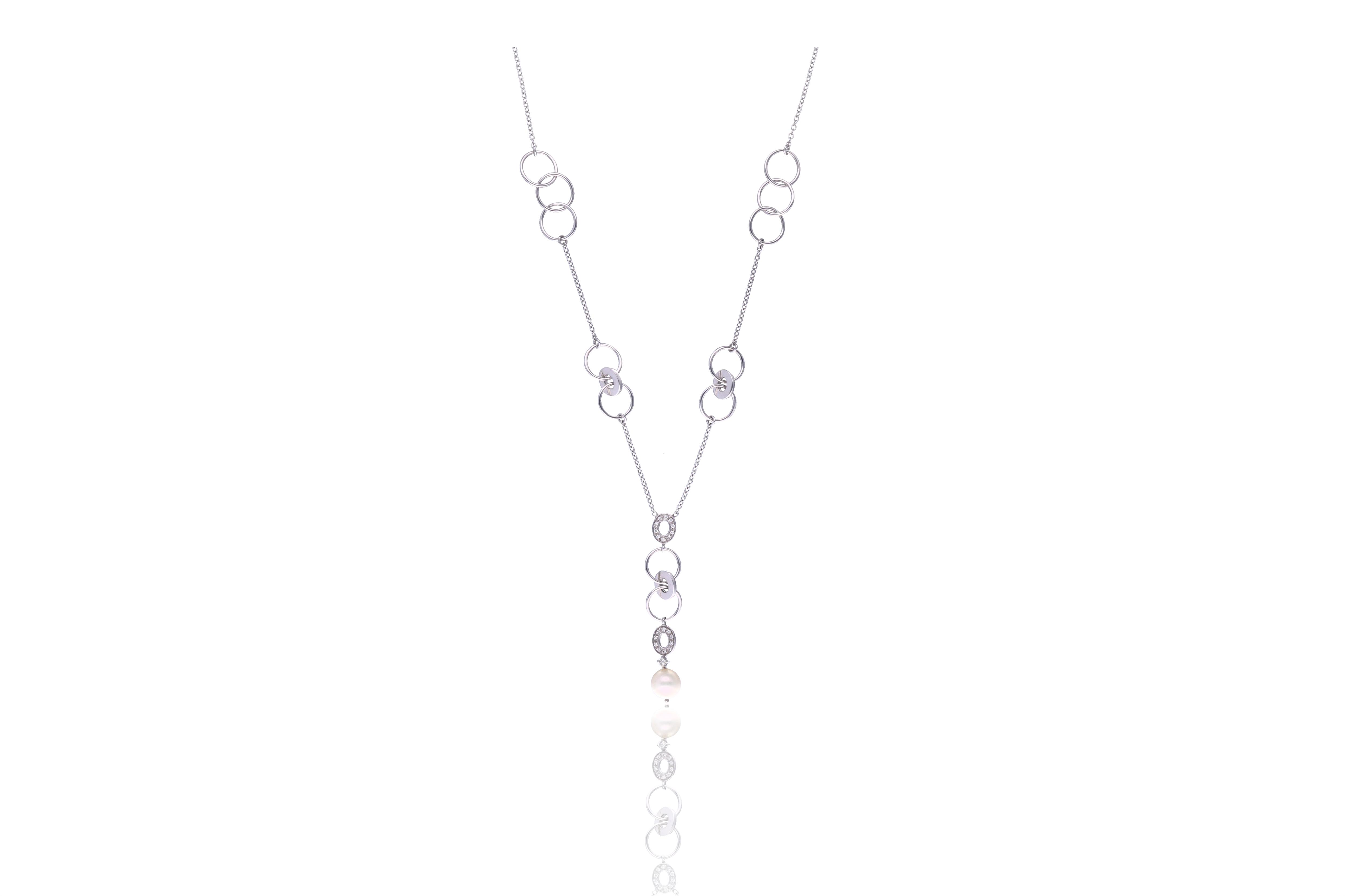 Alfieri 6 St. John, collana con diamanti e perla - Asta Preziosi
