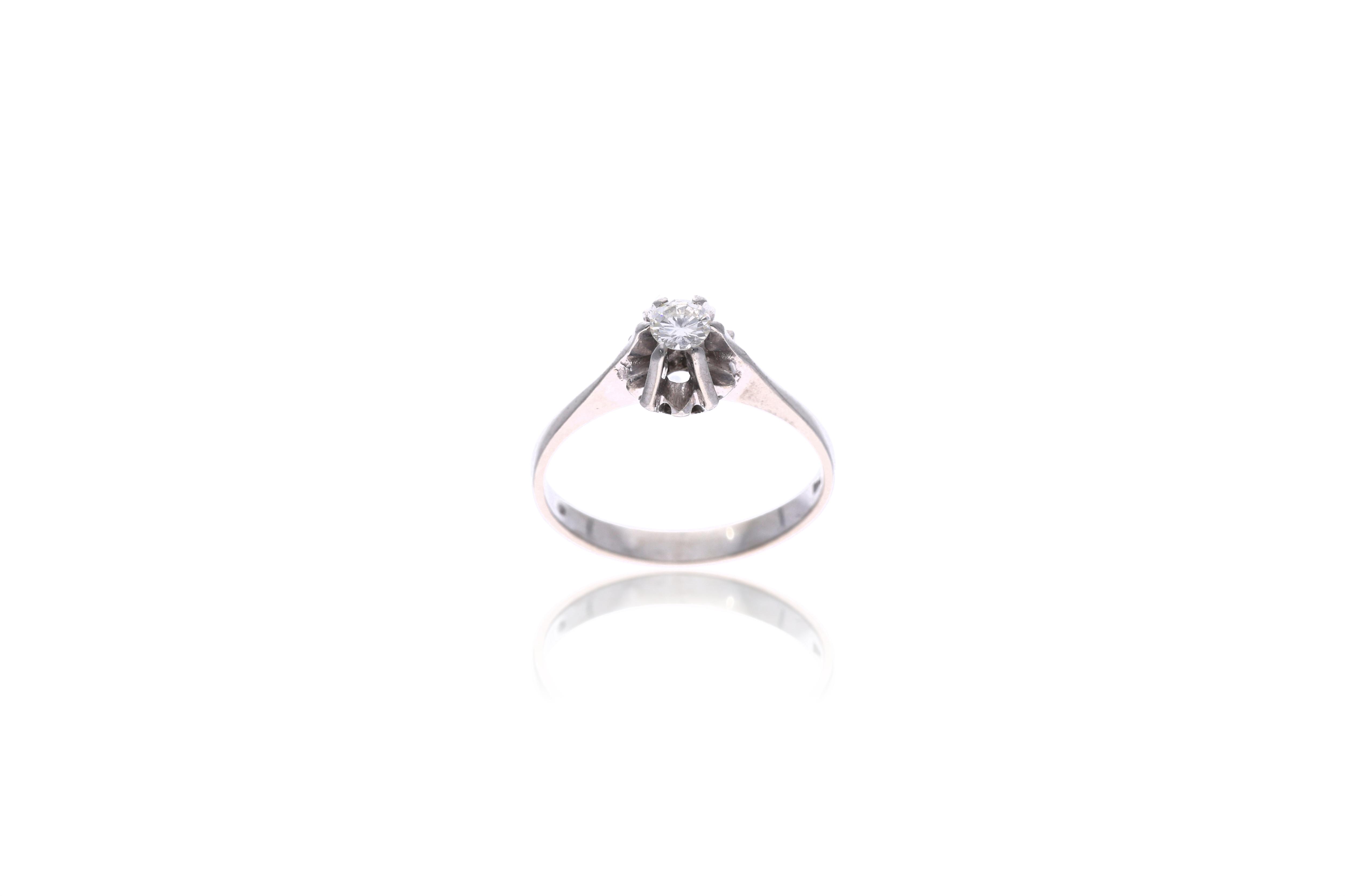 Anello con diamante - Asta Preziosi
