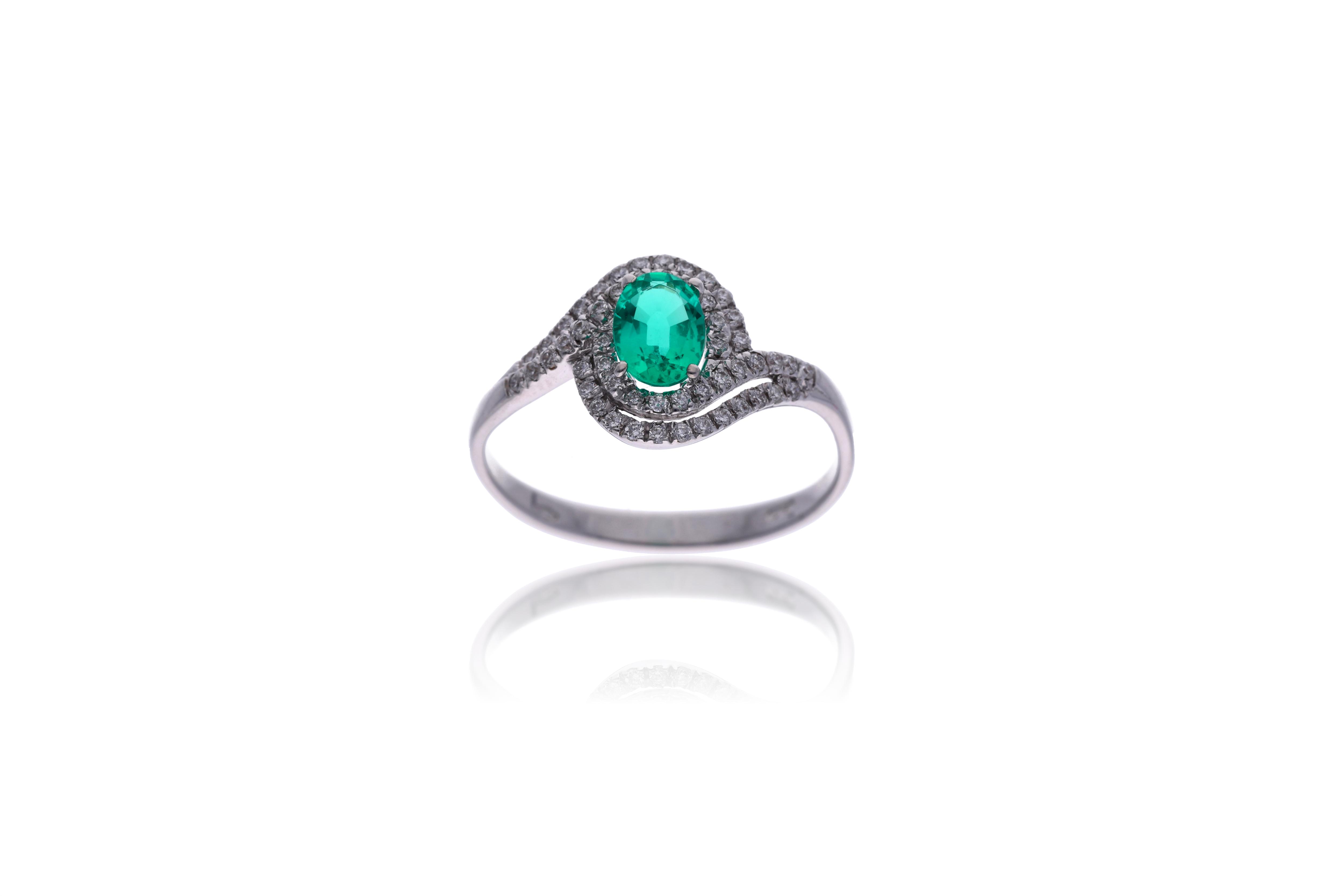 Anello con diamanti e pietra - Asta Preziosi