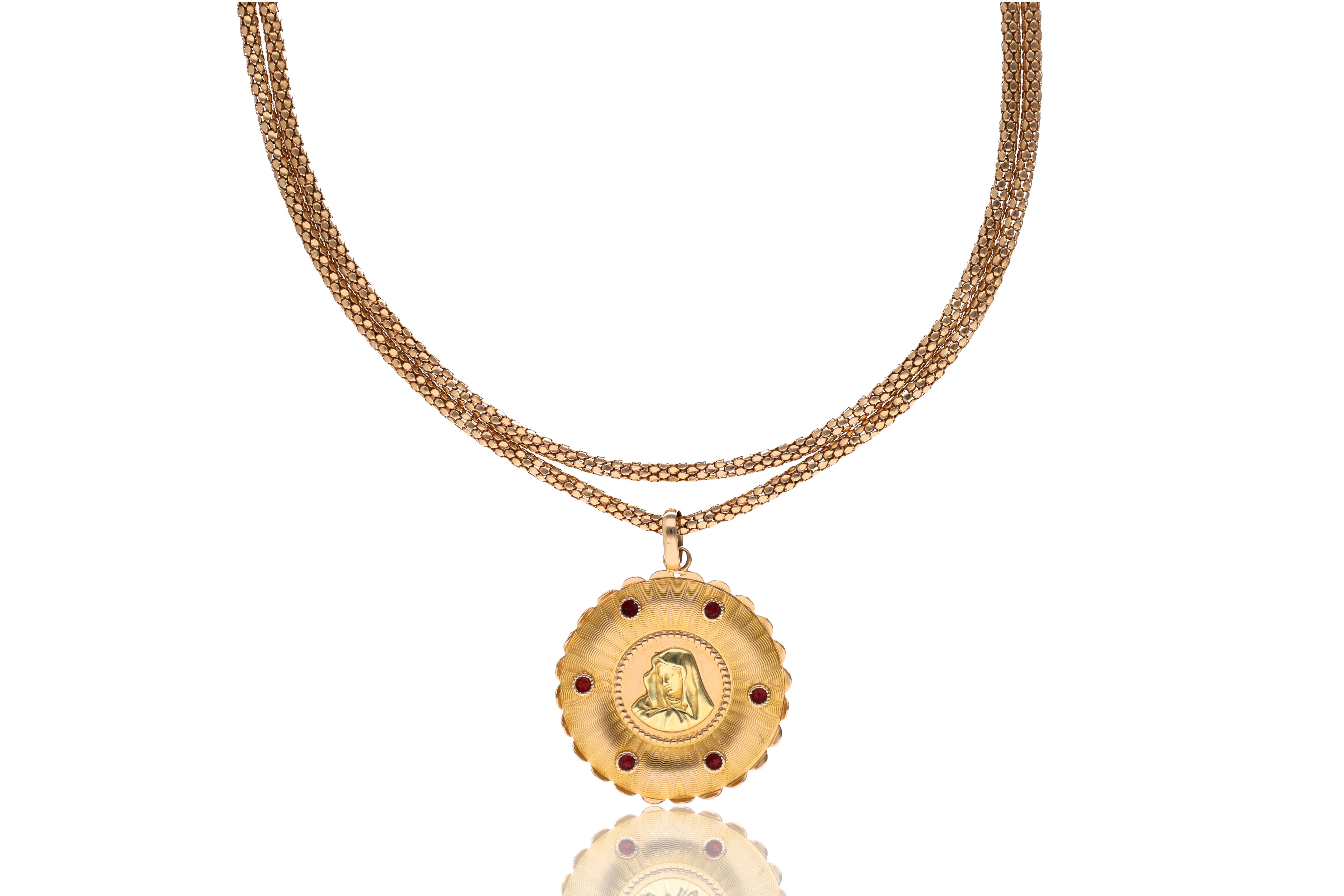 Collana con ciondolo e smalti - Asta Preziosi