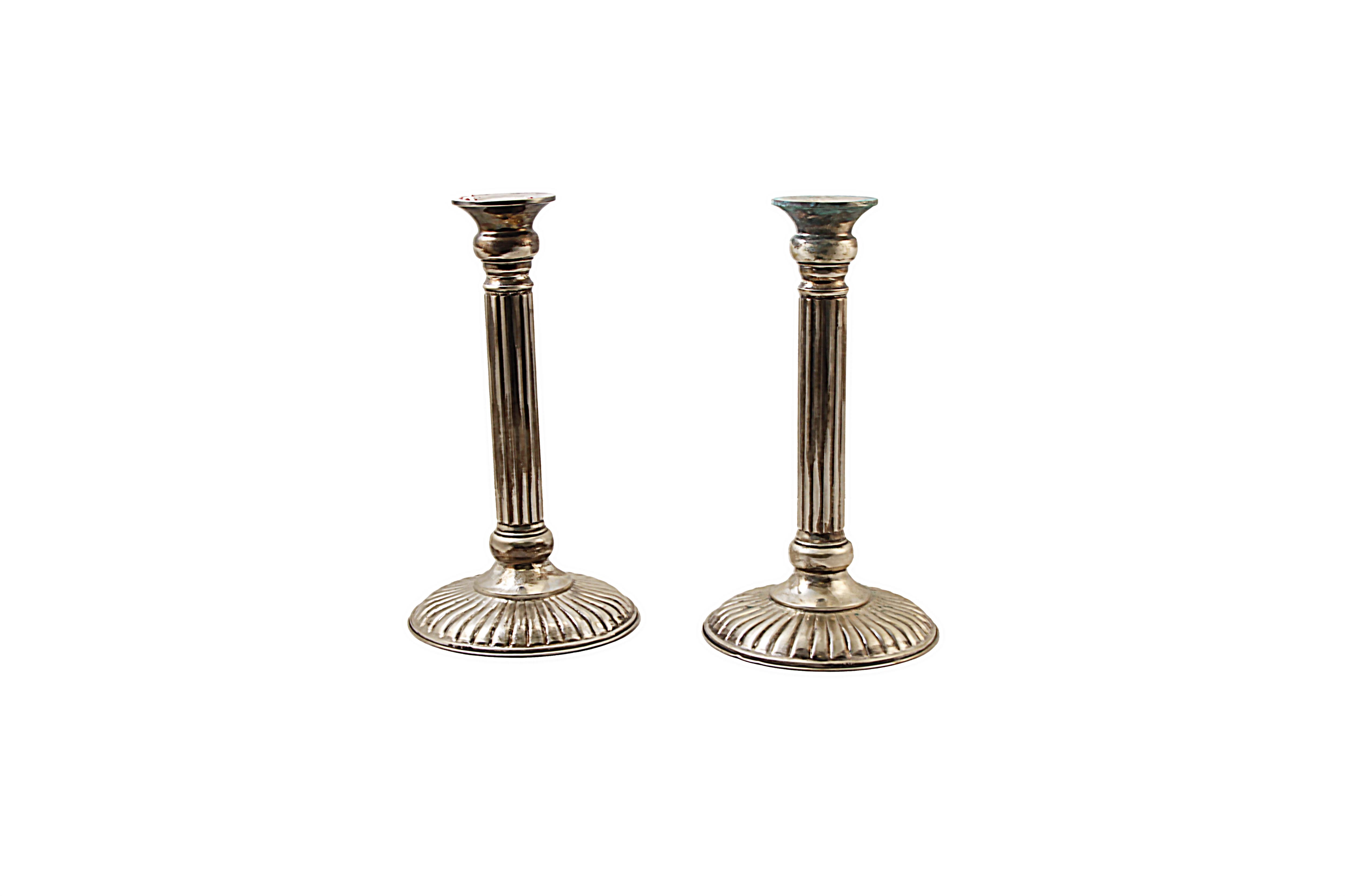 Coppia di candelieri in argento - Asta Preziosi