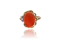 Anello con corallo e diamanti - Asta Preziosi