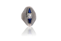 Anello con diamante e zaffiri - Asta Preziosi Anello con diamante e zaffiri - Asta Preziosi